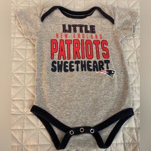 New England Patriots Baby 12 Months Outfit Football NFL Infant Little Sweetheart